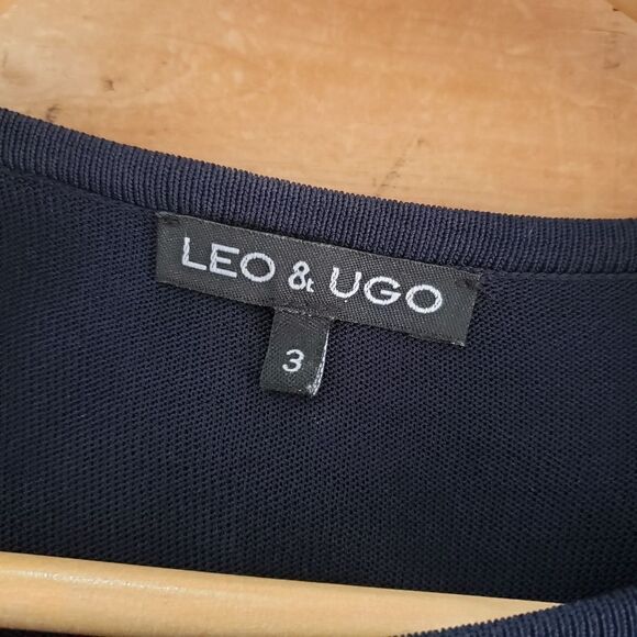 Leo & Ugo Size 8 Medium Blue Sleeveless 2 Tier Dress - Picture 6 of 11